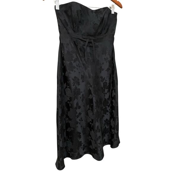 Vintage Y2K Banana Republic Strapless Mini Dress 6P 100% Silk Floral Whimsigoth - Picture 5 of 14